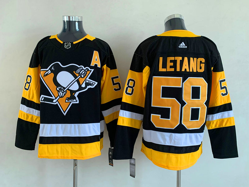 Men's Pittsburgh Penguins Kris Letang #58 Black Jersey